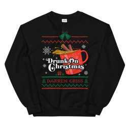 Drunk On Christmas Crewneck Black
