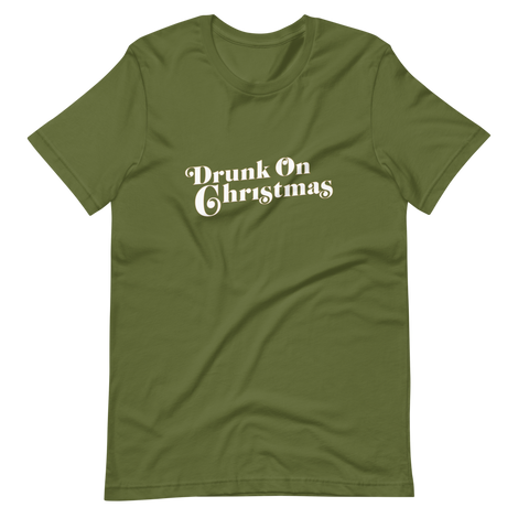 Drunk On Crissmas Tee Dark Green